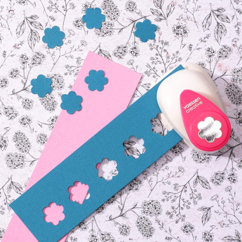 Vaessen Creative Motivstanzer Klein Blume 2 Ø1,5cm, Small