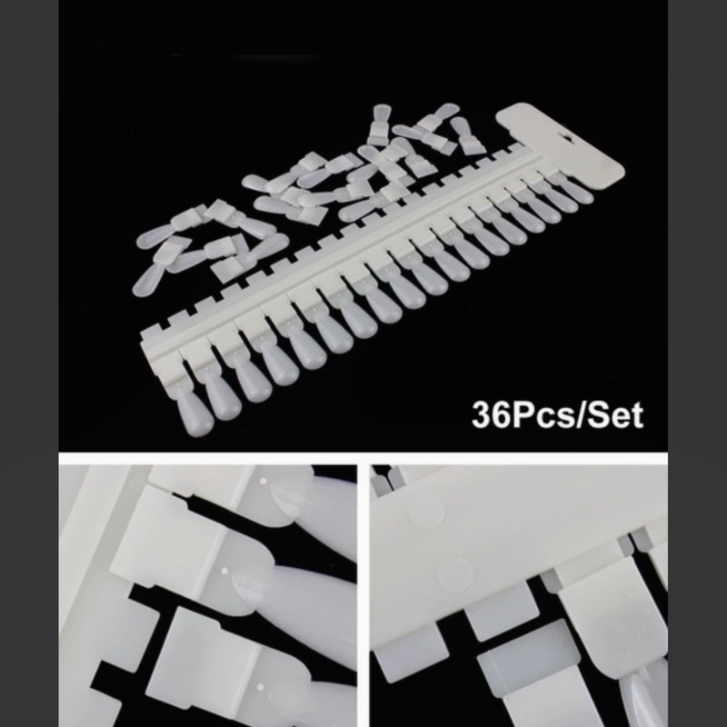 36 Tips Nail Swatch Sticks Nail Color Display Tips Nail