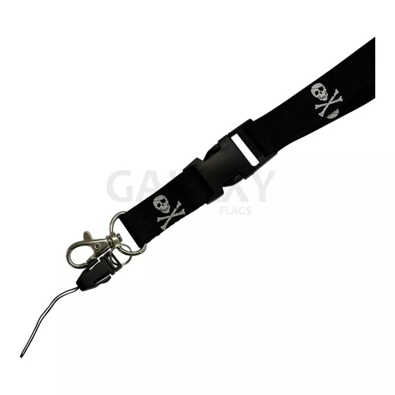 Skull with Patch Lanyard / Skull with Patch Flag Lanyard