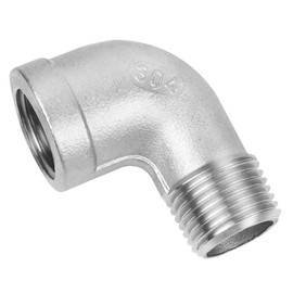 Pysrych Stainless Steel 304 Cast Pipe Fitting, 90 Degree Street Elbow, 2" NPT Male x 2" NPT Female, Pack of 1
