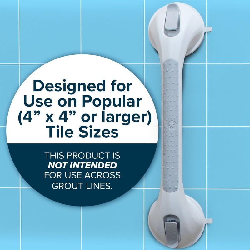 SlipX Solutions 17” Safe Grip Shower Grab Bar, Extra Long