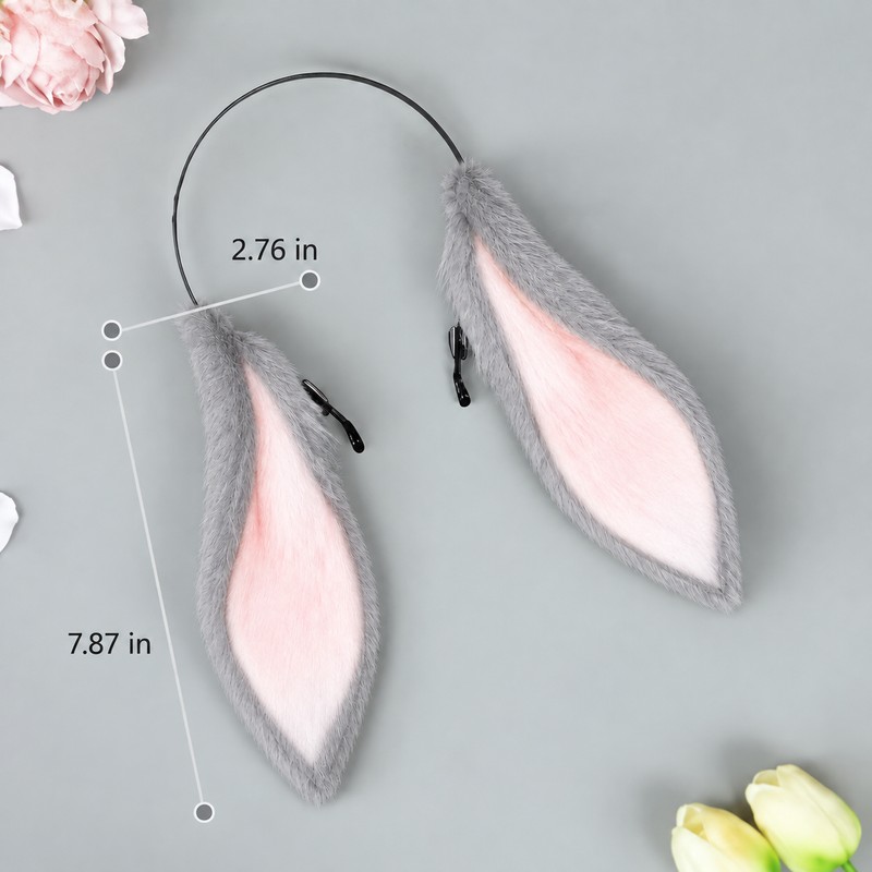 Plush Bunny Ears Hairband for Cosplay & Parties – Soft