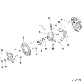 Polaris 5143615 Machined Left Wheel Bearing Carrier