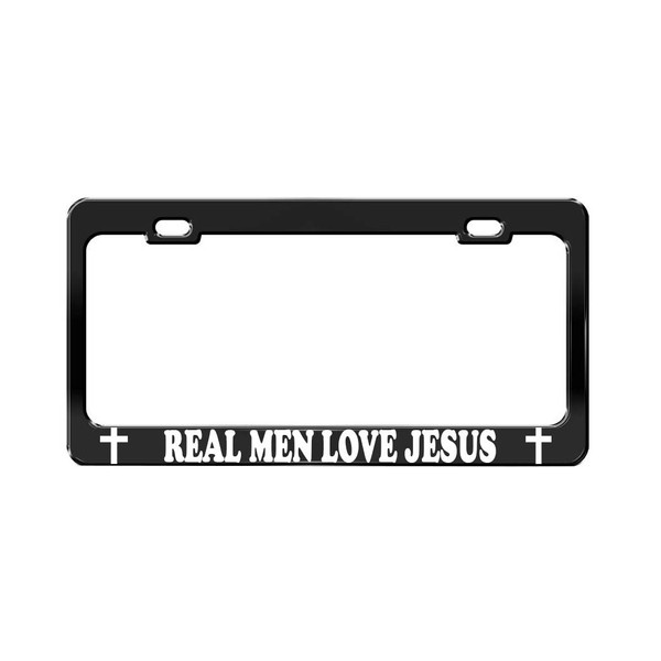 Product Express Real Men Love Jesus #1 TAG License Plate