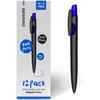 DataSafe Retractable Clicky Ballpoint Writing Pens, Black Casing, Medium Point