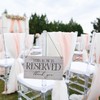 Pack of 3 Reserved Row Signs for Wedding Wooden Signs