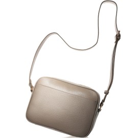 BLUE SINCERE SHB10 Women's Shoulder Bag, Cross-body Leather, Small, Compact, Lightweight, Mini, One Shoulder Bag, Vegetable Tanned Cowhide Leather, beige, (greige)