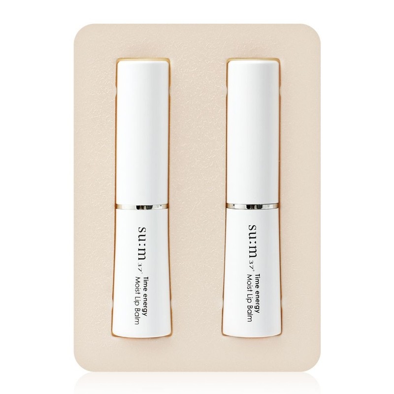 Su:m37 Face Moisturizer Balm Lip Pink Set for daily skincare