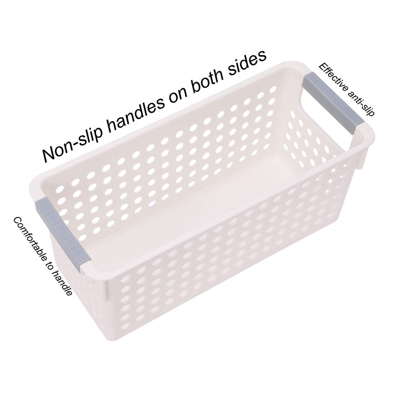 JAKAGO Small Plastic Storage Baskets Kitchen Cupboards Organiser Storage Baskets