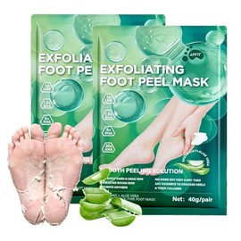 2 Pares de Mascarilla Exfoliante de Pies Eliminar la Piel Muerta, Máscara de Pie, Exfoliating Foot Mask and Hydrating Foot Peel Mask para Eliminar... 
