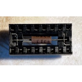 Unbranded 16 Pin Low Profile IC Socket with Bypass Cap - NOS