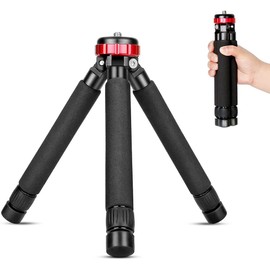 Koolehaoda Desktop Mini Tripod,Portable tripod for 1/4 or 3/8 Monopods, SLR Camera,maximum height：33cm/13inch,CNC manufacturing process,(MT-02)