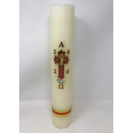 14" Cirio Pascual 1K Long Paschal Candle #19042 Semana Santa