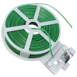 AERZETIX - C53639 - Roll Flexible garden wire 50m x 1.5 mm with plastic protection - Flexible twisted wire - Binding tape - Threads and binding wire - color green