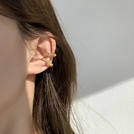 Ear Cuff Earrings for Women Rhinestone Ear Cuffs Non Piercing Cartilage Cuff Earrings Set Jewelry for Women Christmas Gift Stocking Stuffers