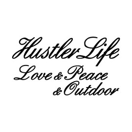 [KAIMIRU STORE] Hustler HUSTLER Suzuki Cursive Mini Car Light Van Emblem Cut Letter Sticker (k-519 hustler black)