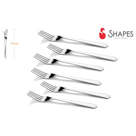 Koko Jazz Stainless Steel Dinner Forks for Home/Kitchen, Set of 12 Pcs. (19 cm.)