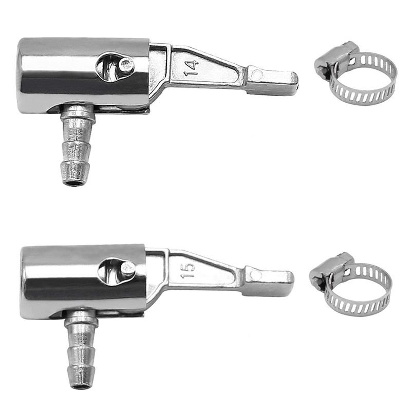 2-Pack 1/4" Lock On All Metal Air Chuck, Portable Mini