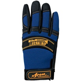 ATOM Synthetic Leather Gloves, Mechanic Gloves, Navy, LL Size 2091