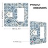 Retro Blue Tile 2 Gang Single Toggle/Rocker Combination Light Switch