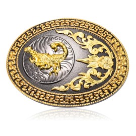 BBOTEN Western Scorpion Belt Buckle for Men Women, Cowboy Scorpion Belt Buckles Golden Engraved Belt Buckle