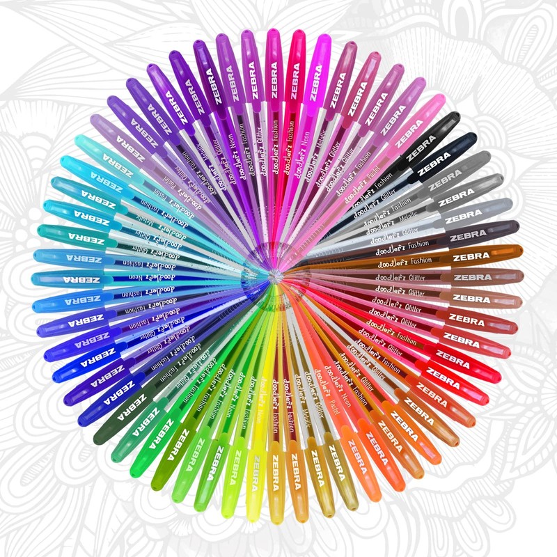 Zebra Mexico 8917-67 Zebra Rollerball Doodler'Z, Estuche con 10 Rollerballs