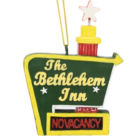 Tree Buddees No Vacancy at The Bethlehem Inn Sign/No Room in The Inn Funny Christmas Tree Ornaments