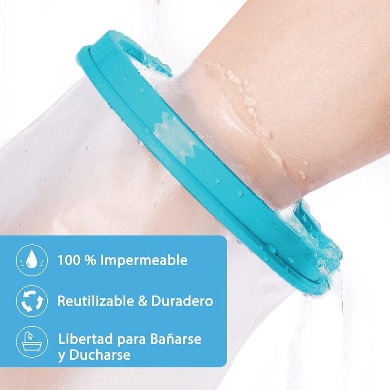 Cubierta Impermeable para Pierna Adulto para Ducha y Baño Reutilizable