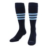 TCK Performance Baseball/Softball Socks (Navy/White/Columbia Blue, X-Large)