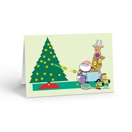 Stonehouse Collection - Tennis Card - 18 Funny Christmas Cards & Envelopes - USA Made - Tennis Ball