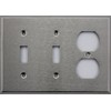Brushed Satin Stainless Steel 3 Gang Wall Plate - 2