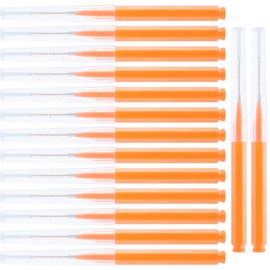 Alpinleux 15 Pcs Shower Head Cleaning Brush, Showerhead Cleaner Picks, Nylon Interdental Brush, Shower Cleaner Tiny Brushes for Cleaning Shower Head (Orange)