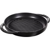 STAUB Round Grille with Handle, Cast Iron, Black, 22 cm