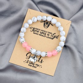 MAOFAED Goat Gift Goat Lover Gift Once Upon A Time There Was A Girlie Who Really Loved Goat Bracelet (once upon goat bead)