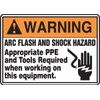 Accuform MELC361VP Plastic Safety Sign,"Warning ARC Flash and Shock Hazard