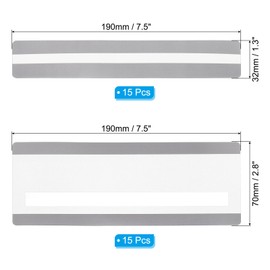 PATIKIL 30Pcs Guided Reading Highlight Strips, 2 Sizes Colored Overlay Highlight Bookmarks, Reading Tracking Rulers with Transparent Strip Helps with Dyslexia, Gray