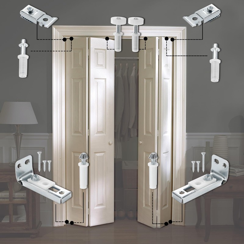 Bifold Door Hardware Repair Kit - 4 Pack Bi-fold Sliding