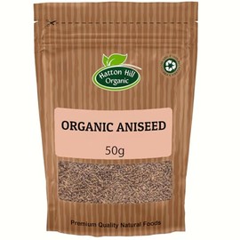 Organic Aniseed (Anise) 50g by Hatton Hill | Certified Organic, Perfect for Baking, Herbal Teas, and Culinary Creations