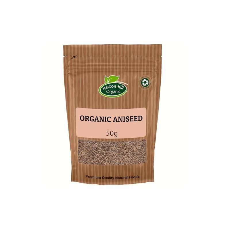 Organic Aniseed (Anise) 50g by Hatton Hill | Certified Organic,