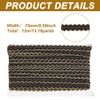 DELORIGIN 13 Yards Black Braid Trim, 15mm/0.6" Decorative Gimp Ribbon,