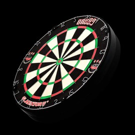 ONE80 Gladiator II Dartboard with Top-Grade African Sisal and Sword Edge Staple Free Wire Spider for Maximum Scoring Potential and Less Bounce Outs