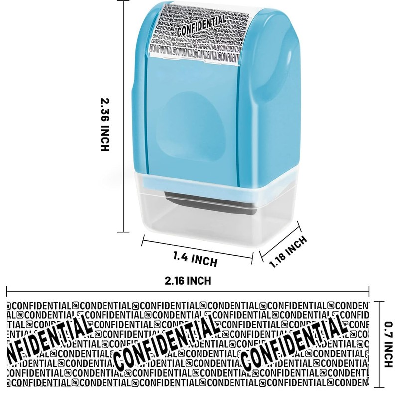 Data Defender, Identity Guard Roller Stamp Wide Rolling Security Stamp,