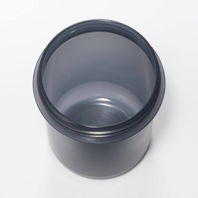 MUJI 84683855 Lunch Capsule with Topping Cup, Black, 11.8 fl