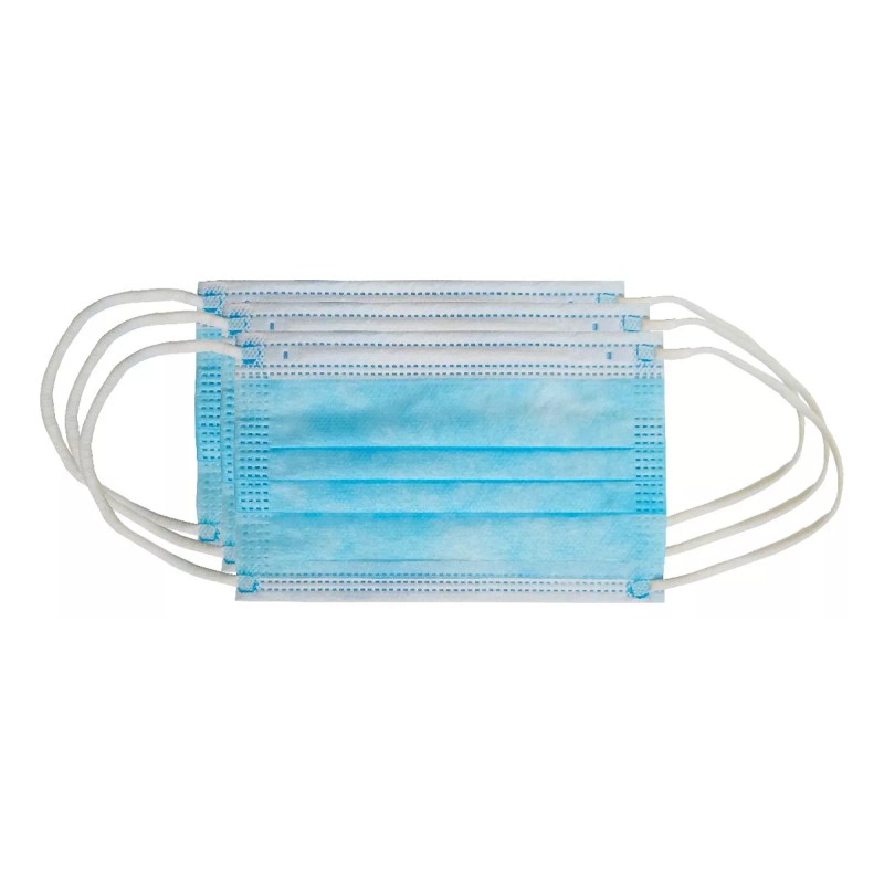 Ortiz Cubreboca Infantil Azul 3 Capas Ortiz C/50 Pza (5-pack)