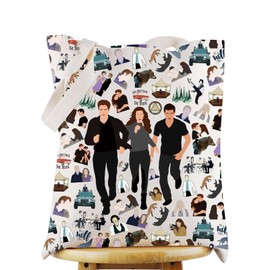 WZMPA Twilight Cosmetic Bag Edward Cullen & Bella Swan Fans Gift Twilight Character Makeup Zipper Bag, Hey Don't Hate Tg