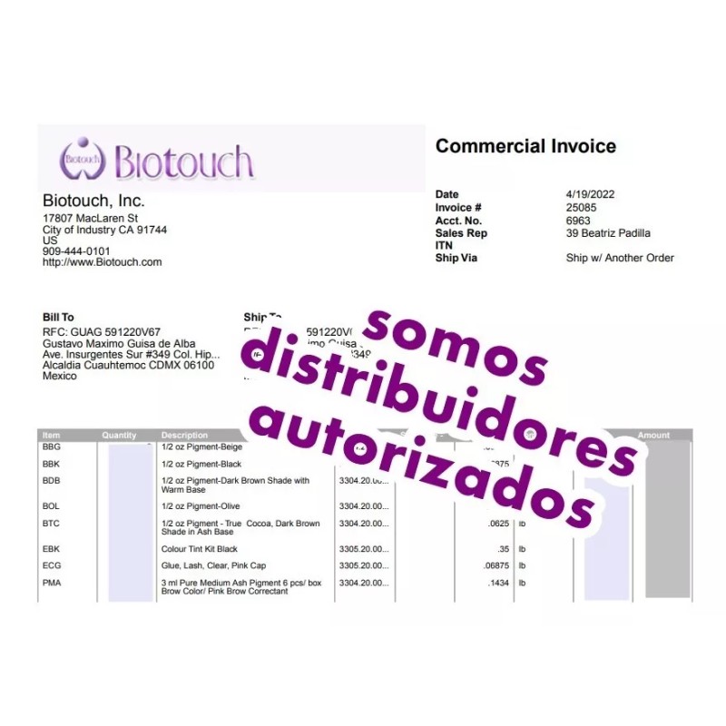 Biotouch 4 Pz Pigmento Pure Combinado Biotouch 100% Original