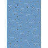 2 Sheets of Blue Bee Wrapping Paper - Bees Gift