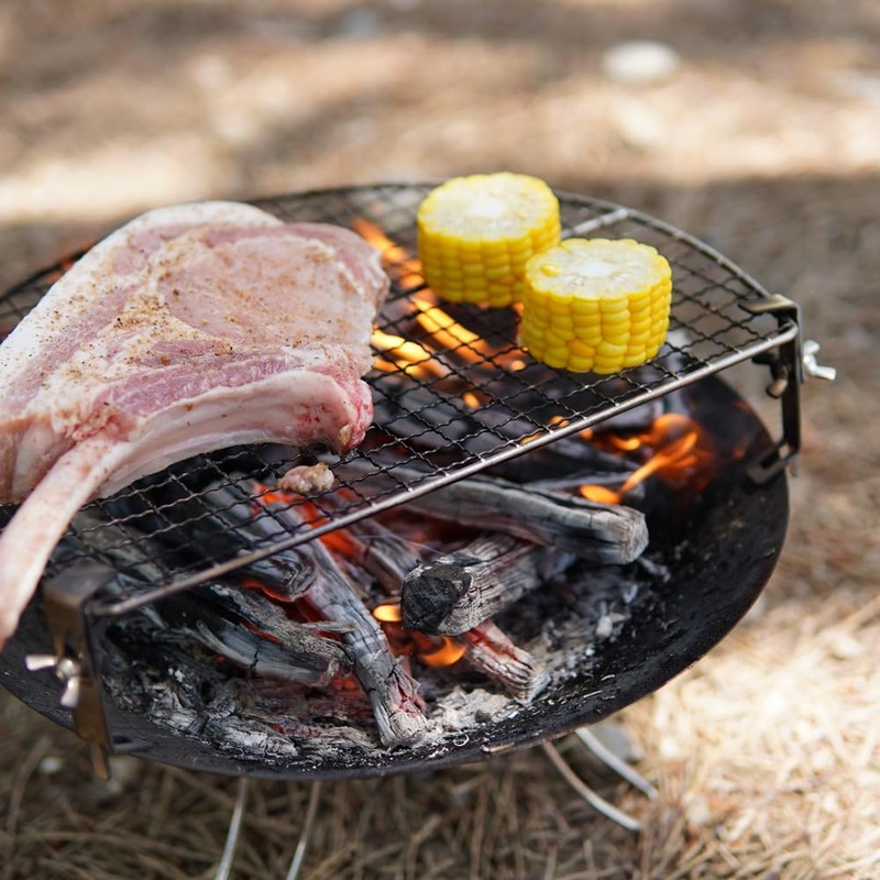 Zeol Fire Disc, Compatible Trivet, Bonfire, Camping, Stainless Steel, Bulkier