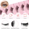 AUYAO Lash Clusters Wispy Cluster Lashes,10Pcs Clear Band Fluffy False