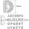 130 count A-Z Full Rhinestones Charms 8mm Slide Alphabet Letters